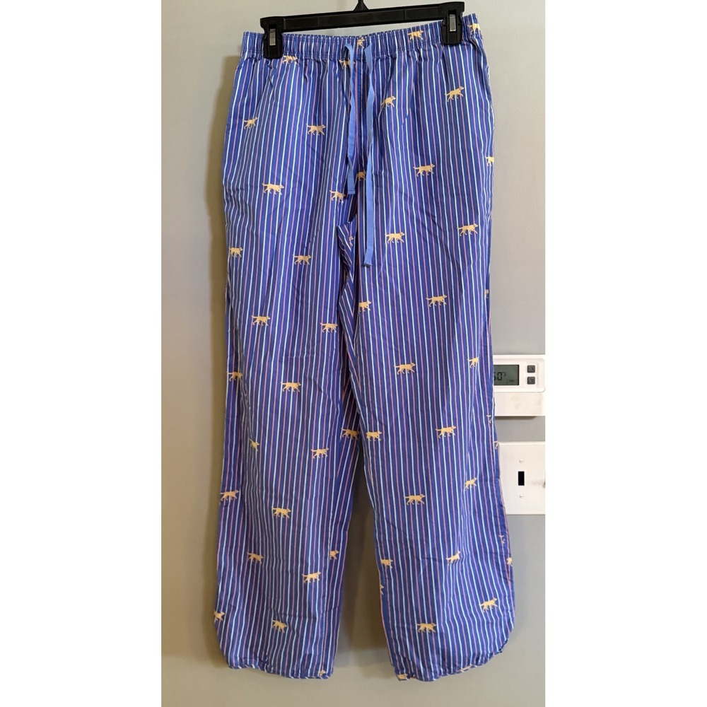 LL Bean Pants Pajama Retriever Dog Striped All Over Print Women's XS
